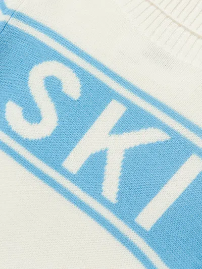 Perfect Moment Girls Merino Wool Schild Jumper In White