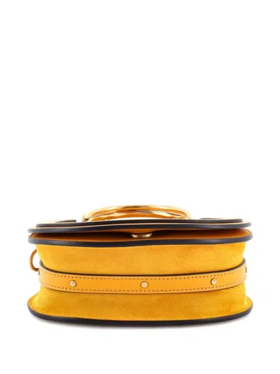 Pre-owned Chloé Nile Leather Small Crossbody Bag In Orange