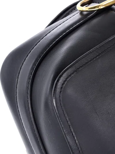 Pre-owned Fendi F Is  Camera Bag Leather Small Crossbody Bag In Black