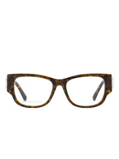 Swarovski Eyewear Sk5473 Glasses In Brown