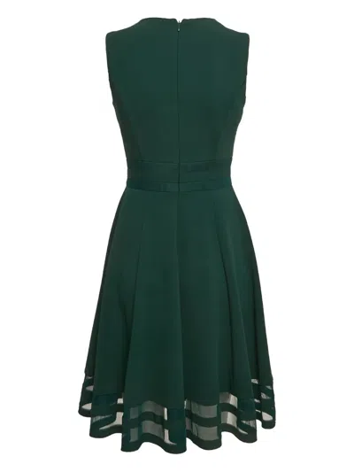 Pre-owned Calvin Klein Mesh-insert Dress In Green
