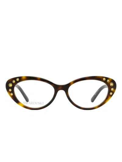 Swarovski Eyewear Sk5429 Cat-eye Glasses In Brown