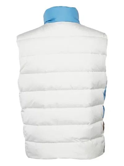Pre-owned Fendi Logo Mania Padded Gilet In White