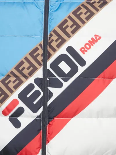 Pre-owned Fendi Logo Mania Padded Gilet In White