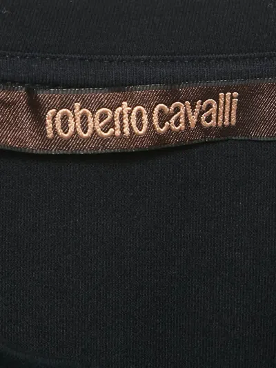 Pre-owned Roberto Cavalli Vintage Logo-print T-shirt In Black