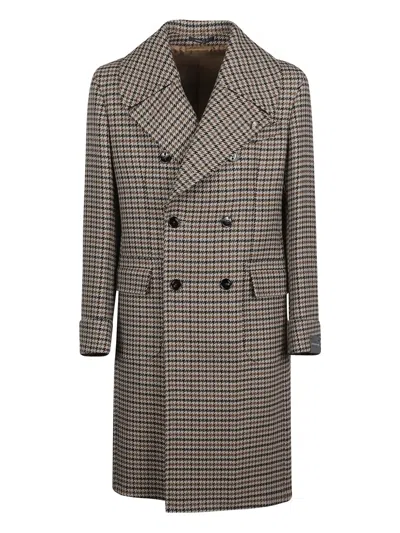 Gabriele Pasini Double-breasted Houndstooth Coat In Multi