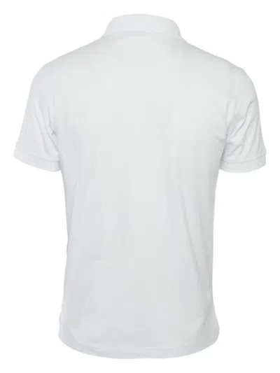 Pre-owned Emporio Armani Logo-embroidered Polo Shirt In White