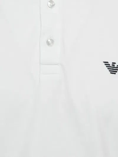 Pre-owned Emporio Armani Logo-embroidered Polo Shirt In White