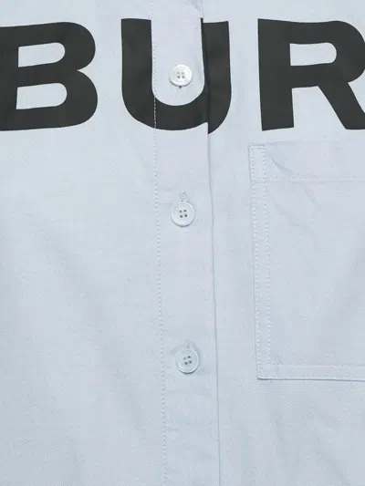 Pre-owned Burberry Logo-print Cotton Shirt In Blue