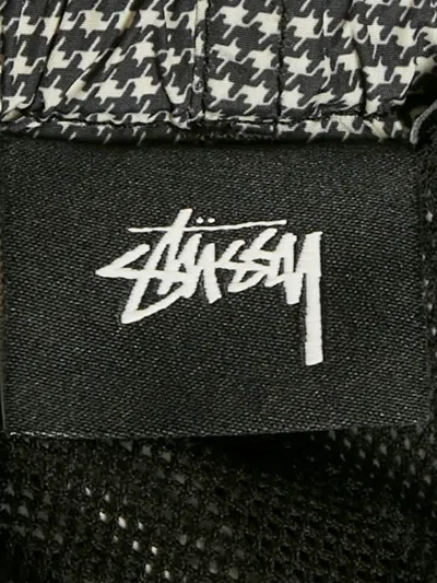Pre-owned Stussy Houndstooth Trousers In Black