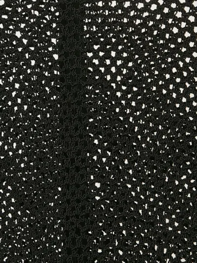 Pre-owned Magda Butrym Crochet Ruffled Bodysuit In Black