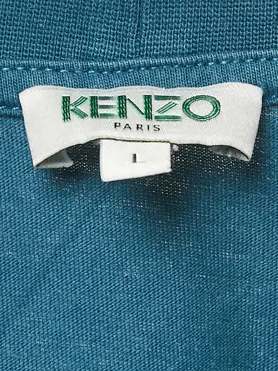 Pre-owned Kenzo Tiger-print Cotton T-shirt In Blue