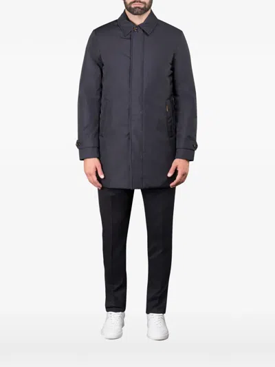 Moorer Vitali-se1 Zip-up Coat In Blue