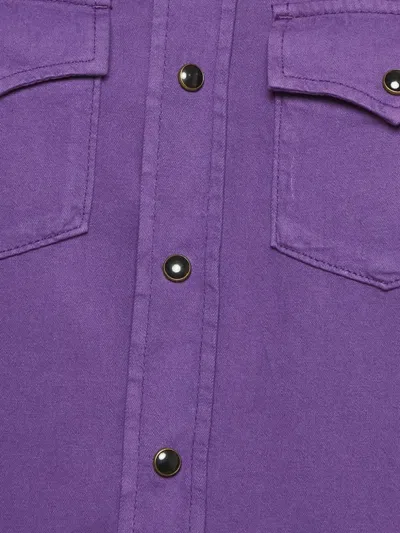 Pre-owned Saint Laurent Double-pocket Shirt In Purple