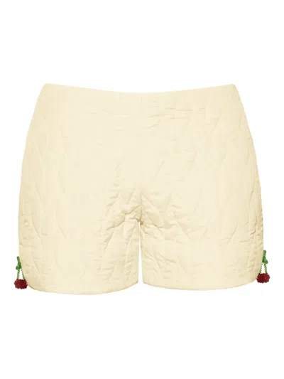 Anouki Quilted Shorts In Yellow
