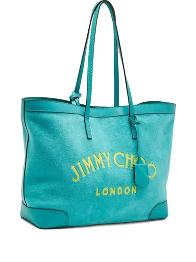 Pre-owned Jimmy Choo Logo-detail Tote Bag In Blue