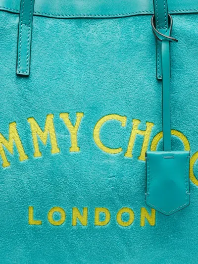 Pre-owned Jimmy Choo Logo-detail Tote Bag In Blue