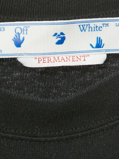 Pre-owned Off-white Logo-print Cotton T-shirt In Black