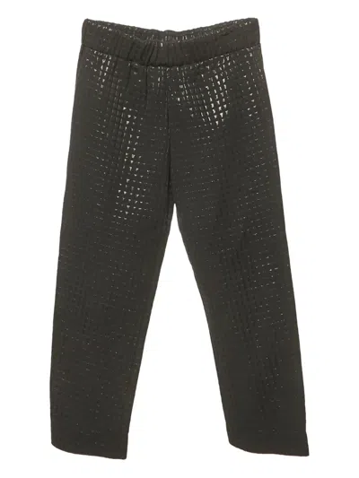 Pre-owned Marni Lurex Check Trousers In Black