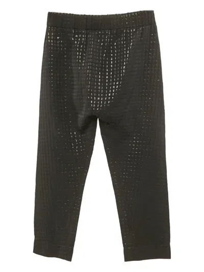 Pre-owned Marni Lurex Check Trousers In Black
