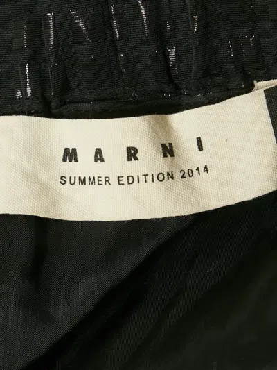 Pre-owned Marni Lurex Check Trousers In Black