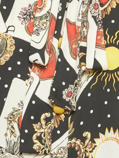 Pre-owned Dolce & Gabbana Card-print Shirt In Black