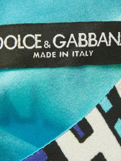 Pre-owned Dolce & Gabbana Printed Sleeveless Crop Top Set In Blue