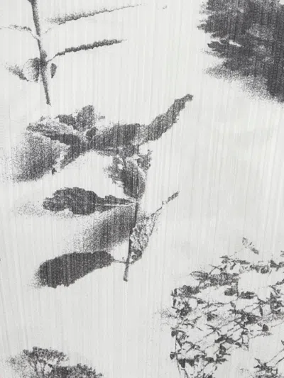 Pre-owned Issey Miyake 2000s Pleated Floral-print Top In Neutral