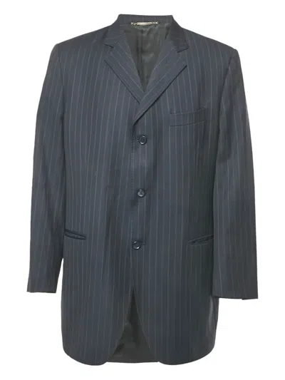 Pre-owned Dolce & Gabbana Single-breasted Pinstripe Blazer In Blue