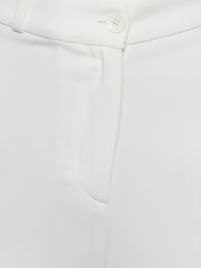 Pre-owned Roberto Cavalli Crepe Flared Trousers In White