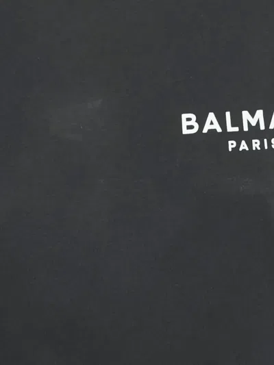 Pre-owned Balmain Logo-print T-shirt In Black