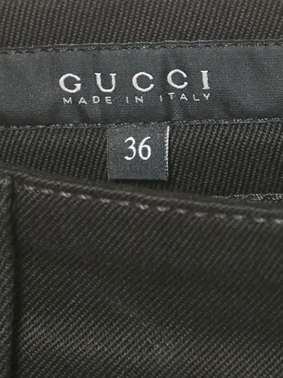 Pre-owned Gucci Chihuahua-detail Jeans In Black