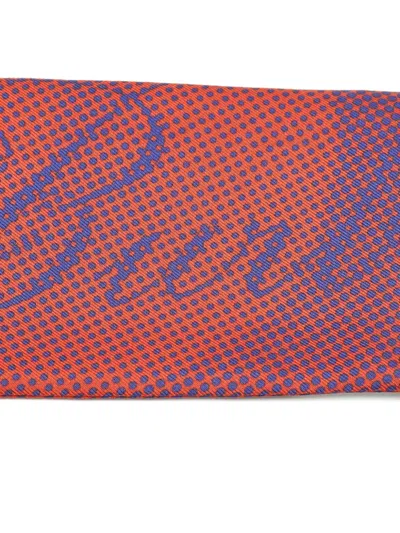 Pre-owned Burberry Rose-print Silk Scarf In Red