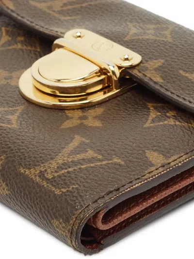 Pre-owned Louis Vuitton 2000s Monogram Canvas Wallet In Brown