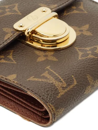 Pre-owned Louis Vuitton 2000s Monogram Canvas Wallet In Brown