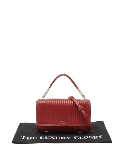 Pre-owned Dkny Vintage 2020s Quilted Top-handle Bag In Red