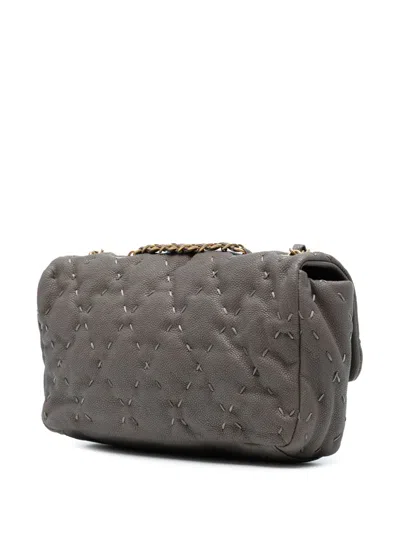 Pre-owned Chanel 2011 Cc Caviar Wild Stitch Flap Shoulder Bag In Gray