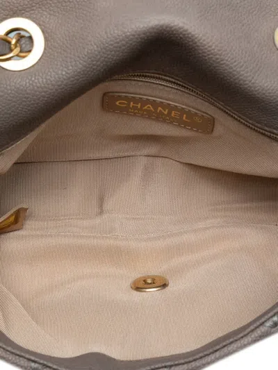 Pre-owned Chanel 2011 Cc Caviar Wild Stitch Flap Shoulder Bag In Gray