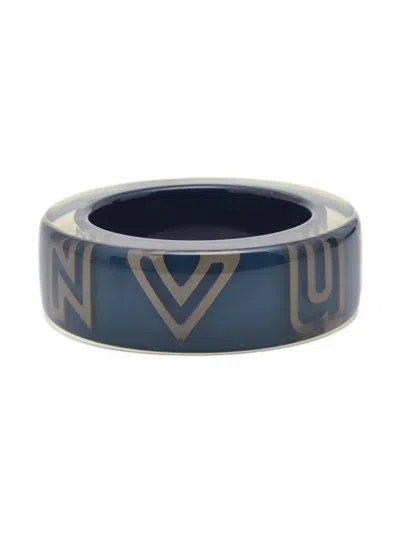 Pre-owned Louis Vuitton 2000s Resin Logo Bangle In Blue