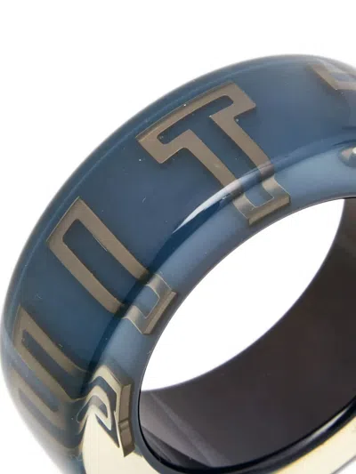 Pre-owned Louis Vuitton 2000s Resin Logo Bangle In Blue