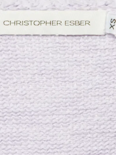 Pre-owned Christopher Esber Crochet Openwork Top In Purple