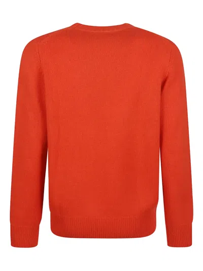 Soft Goat Round-neck Sweater In Orange