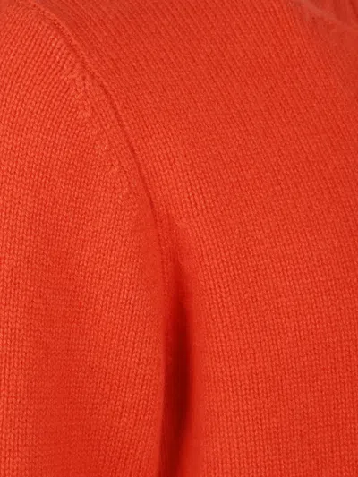Soft Goat Round-neck Sweater In Orange