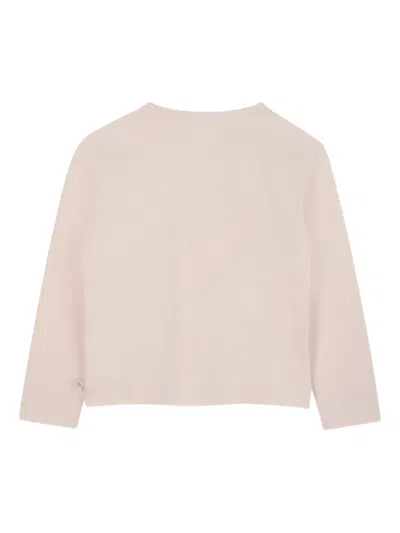 Billieblush Graphic-print Long-sleeve T-shirt In Neutral