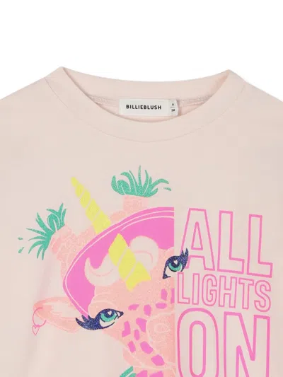 Billieblush Graphic-print Long-sleeve T-shirt In Neutral