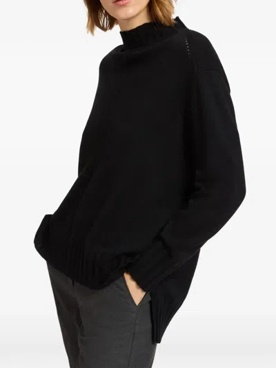 Elena Miro' High Neck Knitwear In Black