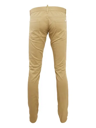 Pre-owned Dsquared2 Cotton Trousers In Neutral