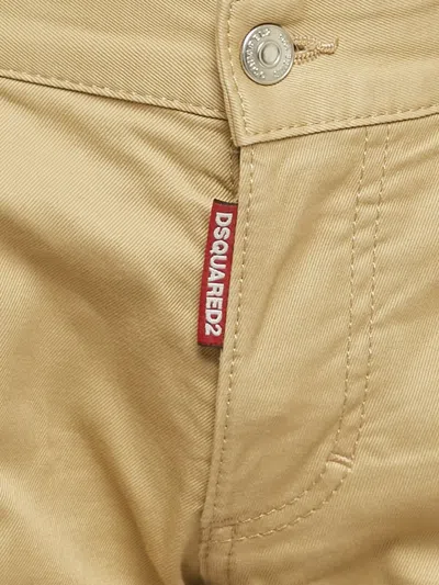 Pre-owned Dsquared2 Cotton Trousers In Neutral
