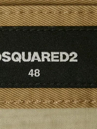 Pre-owned Dsquared2 Cotton Trousers In Neutral