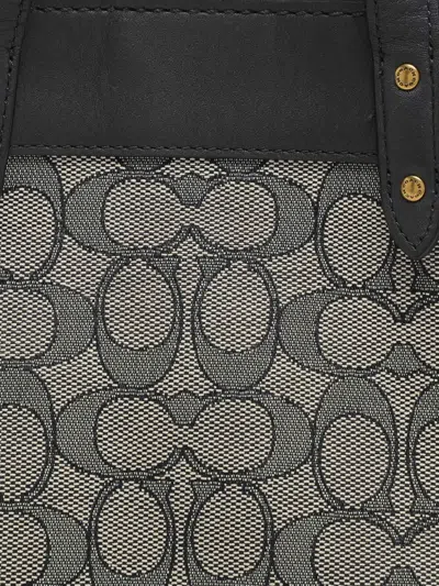 Pre-owned Coach 2020s Monogram Top-handle Tote Bag In Blue